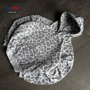 <span class=keywords><strong>Sudadera</strong></span> con <span class=keywords><strong>capucha</strong></span> personalizada con estampado de leopardo y cremallera completa para hombre, <span class=keywords><strong>sudadera</strong></span> gris lisa con efecto lavado ácido para ropa urbana, sudaderas con <span class=keywords><strong>capucha</strong></span> de leopardo extragrandes - Product Image 5