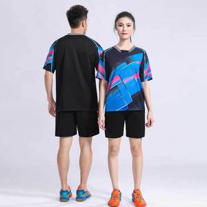 Venta al por mayor de camisetas de tenis de mesa para hombres y mujeres, ropa deportiva sublimada personalizada, camiseta de tenis, camiseta de Bádminton de secado rápido - Product Image 1