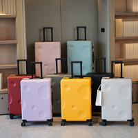 Valise rigide en polycarbonate, sans fermeture éclair, avec serrure TSA, bagage cabine, valise à roulettes 20 et 24 pouces