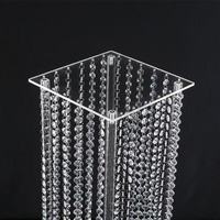 Vase haut transparent en acrylique moderne pour centre de table de mariage et décoration de table, livraison rapide