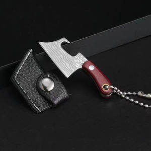 Ensemble de couteaux de chef miniatures en acier inoxydable de haute qualité, lame de 3 cm, petit couteau de poche EDC avec étui et porte-clés - Product Image 6