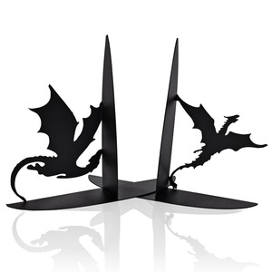 Fermalibri in Ferro Battuto a Forma di Drago Magico, <span class=keywords><strong>Supporto</strong></span> per <span class=keywords><strong>Libri</strong></span> da Scrivania per Casa e Ufficio, Divisorio Nero per Cancelleria, Organizzatore per <span class=keywords><strong>Libri</strong></span> - Product Image 5