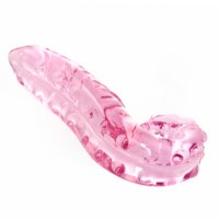 Ein rosa Kristall-Zungen-Glas-Simulator, Sexspielzeug für Erwachsene, weiblicher Masturbator, Anal-Sexspielzeug