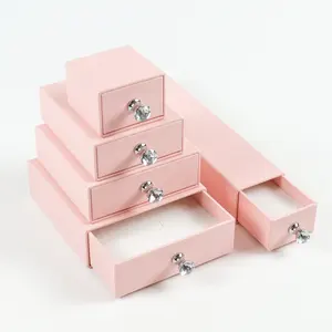 주문 라마단 선물 embalage cosmetique boite 보석 안전한 상자 생일 귀걸이 반지 목걸이 마분지 선물 종이 보석함
