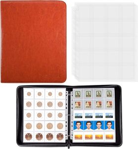 Handmade PU <b>Coin</b> Holder Album 200 Pockets 10 Page Waterproof Display Book for Collectors Badges Medallions Storage - Product Image 1