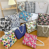 Sac Tendance 2025 nouveau sac en toile imprimé sac en tissu fleuri Style ethnique sac fourre-tout grande capacité