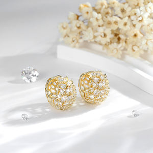 2025ใหม่คุณภาพสูงต่างหูห่วงชุบทอง14K ทำจากทองเหลืองแฟชั่นเครื่องประดับสตรีของขวัญสำหรับผู้หญิง - Product Image 3