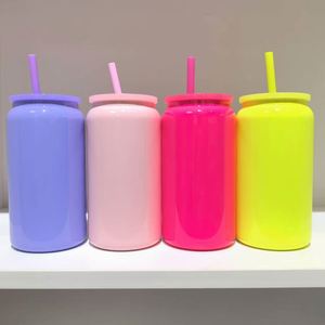 Vaso Térmico de Acero Inoxidable con Doble Pared y Aislamiento al Vacío, Recubrimiento en Polvo Dorado, Ecológico, para Refrescos, con Pajita, 16oz, 6-12 Horas - Product Image 2