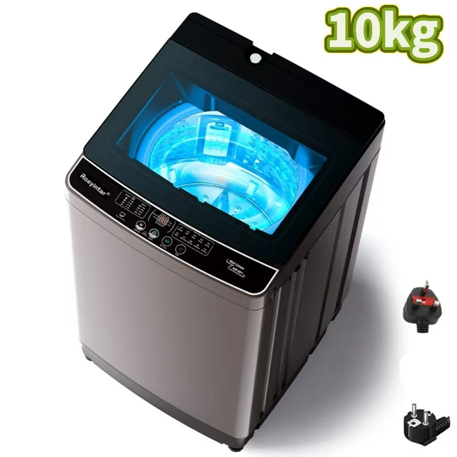 10kg Single Bucket Fully Automatic Pulsator Washing Machine Blue Light Chinese Brands Laundry Machine Electric Appliances