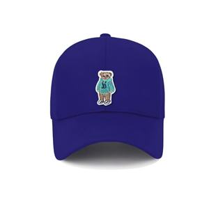 Chapeau de pêcheur minimaliste avec broderie douce Teddy Bear Sweatshirt bleu vert - Product Image 6