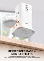 LDNIO SC4383-1 Harga Terjangkau GaN Tower Power Strip 2500W 4 Stopkontak AC Universal USB C 70W PD Pengisian Cepat Soket Ekstensi Kabel 2m
