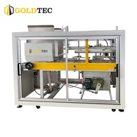 Machine à ériger des cartons entièrement automatique à grande vitesse Goldtec, commande PLC, machine à ériger des cartons horizontale