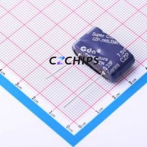 ซุปเปอร์คาปาซิเตอร์ CZP-7R5L334R-TW 7.5V0.33F แบบ Through hole Component (THT), ระยะขา P=13.5 มม. ความจุ 0.33F ±10%~+30% แรงดัน 7.5V กระแสไฟ 6uA ที่ 72 ชั่วโมง - Product Image 1