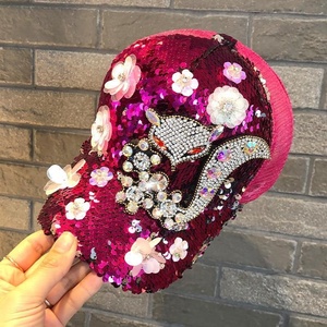 Casquette de <span class=keywords><strong>baseball</strong></span> polyvalente en PVC à motif animalier, pour femme, printemps-été, élégante, tendance, ornée de strass, chapeau de soleil tendance - Product Image 2