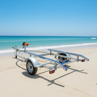 Remorque pour petit bateau et jet ski avec rail coulissant de 4050*1550 mm, remorque marine légère
