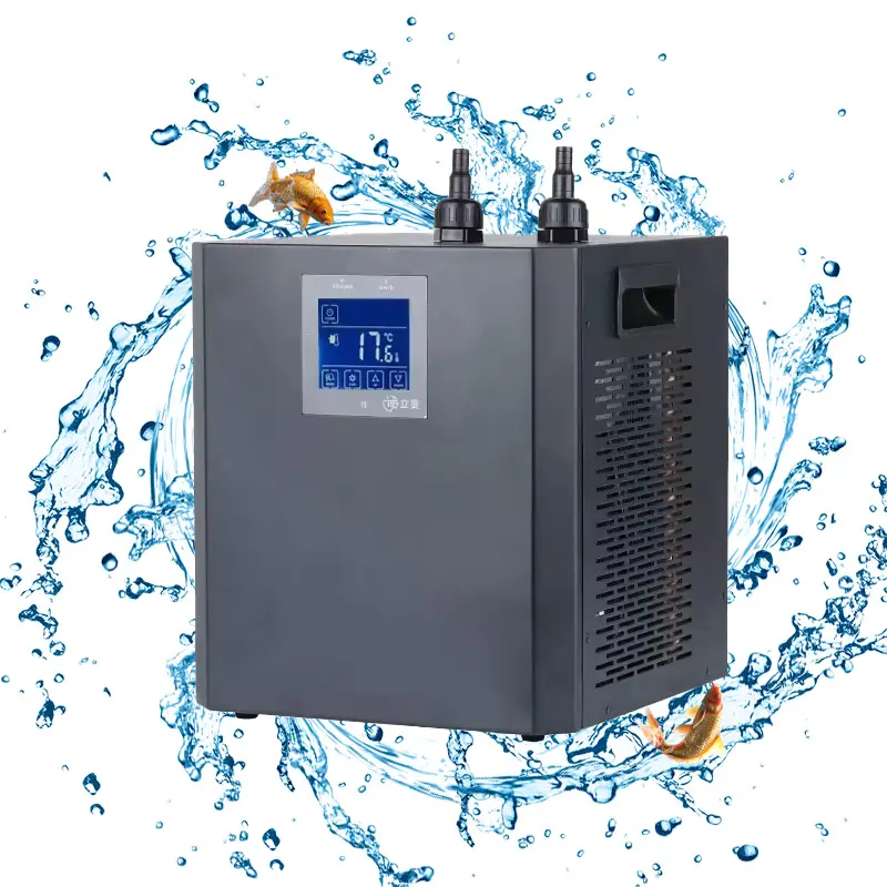 Micro enfriador R134a, Enfriador de baño de hielo refrigerado por agua, venta caliente, 1/3Hp, 1/2HP, Enfriador de agua fría, baño de inmersión con filtro de bomba