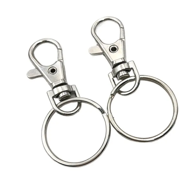 Accessori portachiavi metallo aragosta artiglio chiusura portachiavi portachiavi anelli gioielli artigianato cordino clip moschettone girevole