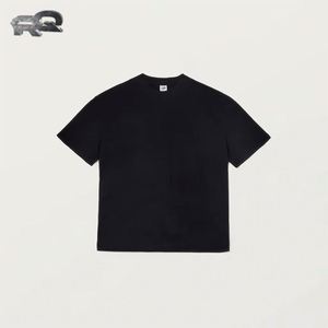 Camiseta Casual de Manga Corta para Hombre RQ, Primavera-Verano, 100% Algodón, 280 Gramos, Color Sólido, Estilo Urbano para Moda Urbana - Product Image 1
