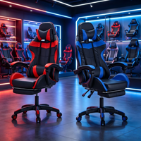 Chaise de gaming en cuir personnalisable avec logo, design ergonomique, confortable, avec système de refroidissement et vérin à gaz 1 étage – Meilleure vente