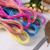 Rattan synthétique tissé de 5 mm, 250 g, imitation osier plat pour le tressage, le tricotage, les sacs, les paniers, les chaises, les meubles de patio, les loisirs créatifs, motif floral
