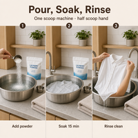 Détergent à lessive en poudre concentré écologique en vrac avec parfum citron, floral et lavande pour les acheteurs B2B à usage commercial