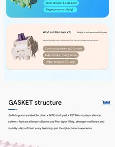 Kzzi คีย์บอร์ดกลไกไร้สาย RGB K75V2ไลท์สามโหมดสำหรับบลูทูธและปะเก็นแบบมีสายคุ้มค่าสีสูงสำหรับเกมออฟฟิศ - Product Image 5