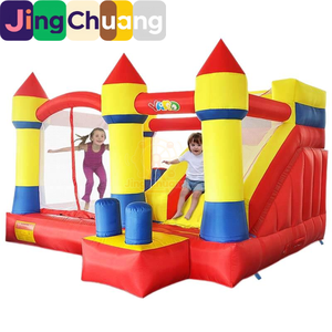 JingChuang Castillo Hinchable de PVC Engrosado para Niños con Tobogán y Trampolín, <span class=keywords><strong>Casa</strong></span> de Juegos Grande para Uso Doméstico y Exterior - Product Image 5