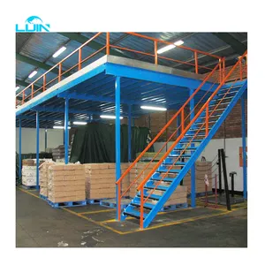 Lijin תעשייתי רב-רמות אבקת ציפוי סין ספקים Q235 פלדת מתכת גיליון עץ רצפת אחסון מזרן מתלה ביניים