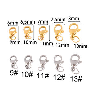 30pcs ואקום 18k מצופה זהב נירוסטה 316l clips עבור תכשיטים עשיית diy שרשרת diy - Product Image 4