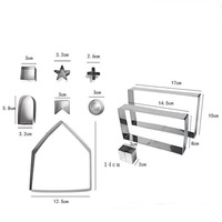 Ensemble de 10 emporte-pièces pour maison en pain d'épices de Noël, en acier inoxydable, moule à biscuits 3D, résistant au four, passe au lave-vaisselle, écologique