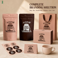 Sachets de café personnalisés en aluminium givré avec fermeture éclair, 250g, 500g, 1kg, 2kg, pour l'emballage des marques de café