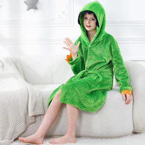 Robes en flanelle chaudes pour petites filles Robe en tricot <span class=keywords><strong>Peignoir</strong></span> en polyester Robe <span class=keywords><strong>de</strong></span> chambre pour enfants - Product Image 6