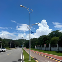 Poteau d'éclairage de rue en acier galvanisé octogonal conique personnalisé pour les infrastructures rurales et l'éclairage public extérieur