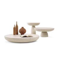 Tables d'extérieur modernes, tables de jardin modernes en fibre de verre et ciment pour l'intérieur - Meubles d'extérieur durables et imperméables