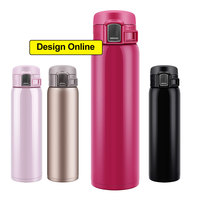 Bouteille isotherme 500ml en acier inoxydable, écologique, sans BPA, contenant isolé sous vide, Thermos, gourde pour l'eau