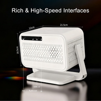 Proyector Portátil 4K P21GTV de Fábrica, Full HD 1080P, 500 ANSI Lúmenes, Android 14, Enfoque Automático, 16 GB, WiFi 5G Integrado, Tiro Corto, para el Hogar, EE. UU.