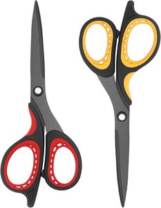 Black Titanium Black Blade Scissors Student Scissors Stationery Paper Cutting Tools <b>Set</b> - Product Image 1