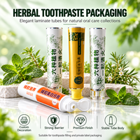 Tube d'emballage de dentifrice en aluminium et plastique avec logo personnalisé, imprimé UV, bouchon à vis, conteneur cosmétique 12,7-35 mm