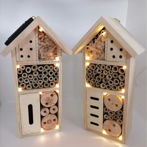 โรงแรมแมลงไม้เพื่อการศึกษาพร้อมไฟ LED พลังงานแสงอาทิตย์ บ้านแมลงสำหรับสวนโรงเรียน - Product Image 2