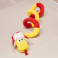 Serpiente del zodiaco chino Tipo de dibujos animados Juguetes suaves para Feliz Año Nuevo Regalo Serpiente de peluche