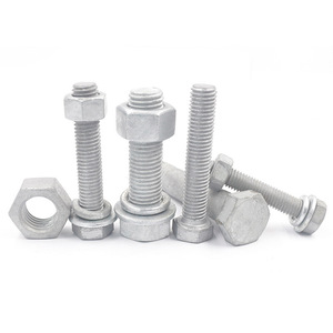 Bulloni Esagonali M10 Zincati a Caldo con Dado e Rondella in Acciaio al Carbonio, Standard DIN933 ISO, Confezione in Scatola, Misure M6/M8/M10 - Product Image 6