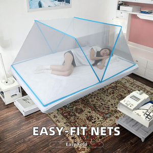 Moustiquaire portable pliable pour dortoir, pratique pour adultes, enfants, lit double à baldaquin pour étudiants, installation gratuite - Product Image 2