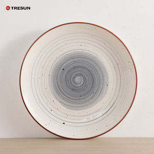 Service de table en grès de luxe, peint à la main, motif en spirale, design en spirale, durable, logo personnalisé, passe au lave-vaisselle, TRESUN - Product Image 2