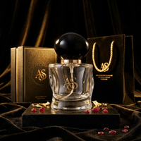 Nouvelle bouteille de parfum cylindrique transparente au design irrégulier, 50 ml, vide, rechargeable, avec vaporisateur et coffret cadeau