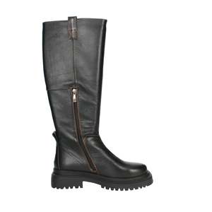 Bottes hautes pour femme Manufacture D'Essai en cuir noir avec détails en cristal - Product Image 4