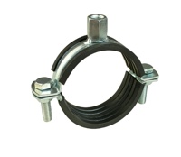 Collier de serrage robuste en acier inoxydable avec revêtement en caoutchouc EPDM pour tuyau d'eau, support mural, taille métrique personnalisée OEM