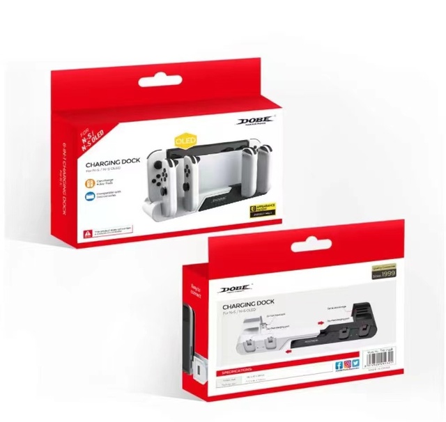 Factory Supply DOBE Multi-function Charging Stand 6 in 1 Charging Station for Nintendo Switch/Switch Lite