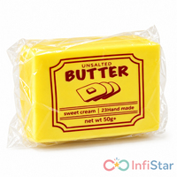 Jouet anti-stress en forme de brique de lait au beurre, best-seller, à rebond lent, réaliste, en argile souple en PU, pour les 8 ans et plus