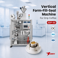 Machine d'emballage automatique pour sachets de café filtre et sachets de thé, 60 sachets/min, scellage ultrasonique, certifiée CE GMP, pour usine