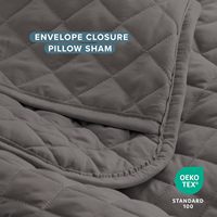 Ensemble de couvre-lit léger, alternative au couvre-lit matelassé - Couvre-lit matelassé toutes saisons gris